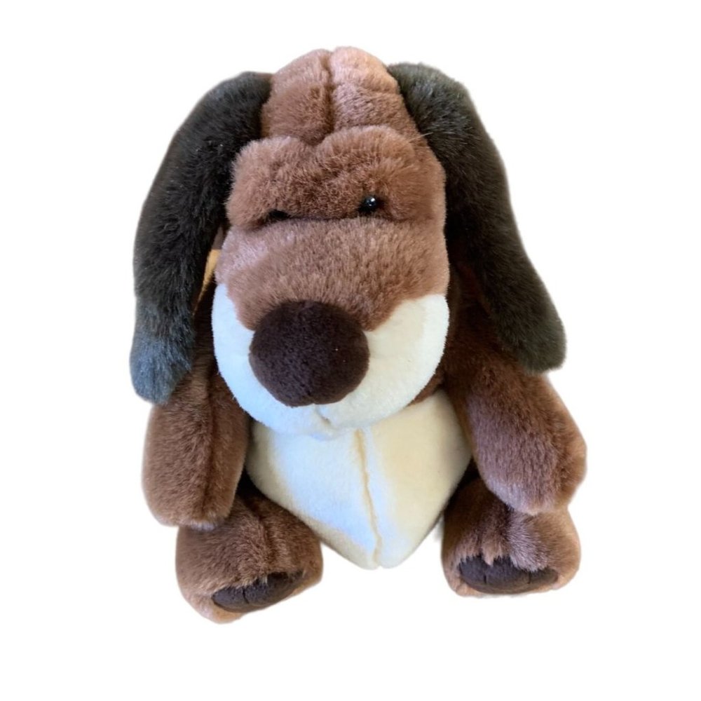 Gund Time Out 5338 Plush Stuffed Animal Dog Toy Puppy 10.5 in Seated Brown White